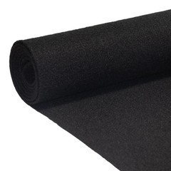 Bbox Black Carpet Non-Woven Fabric | Length: 72 inch (6 ft.), Width: 72 inch …