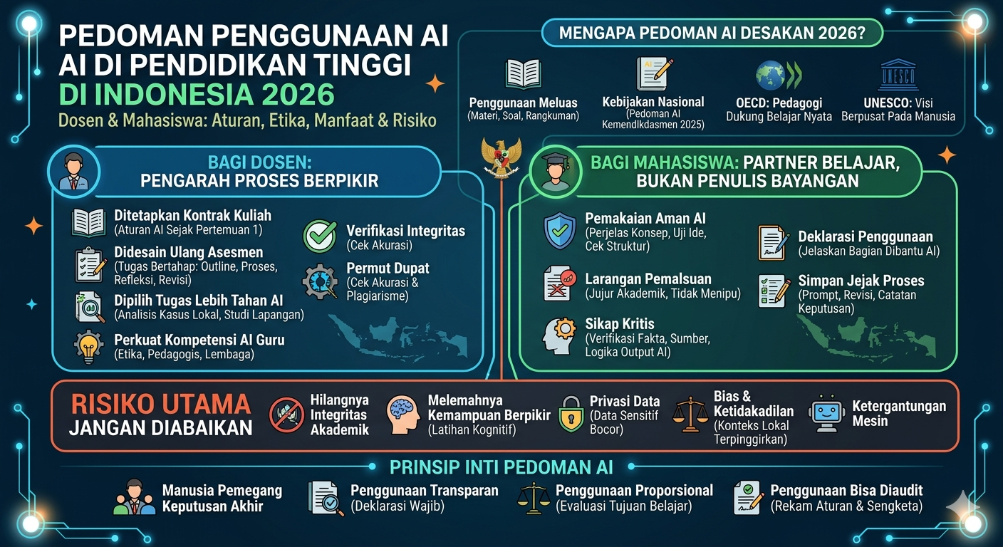 Pedoman AI di Pendidikan 2026: Apa yang Harus Diketahui Dosen dan Mahasiswa | dosenonline.com