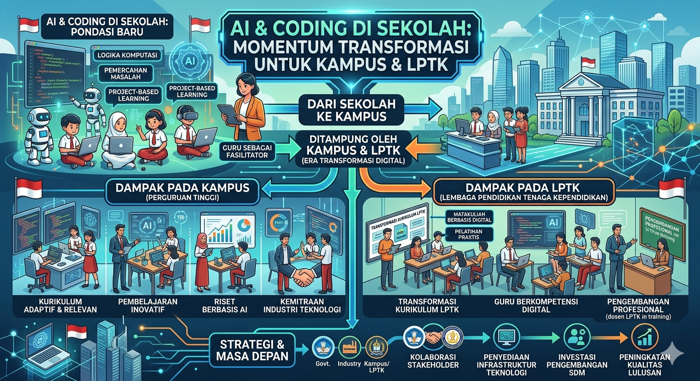 AI dan Coding di Sekolah Dampaknya bagi Kampus dan LPTK di Era Transformasi Digital | dosenonline.com